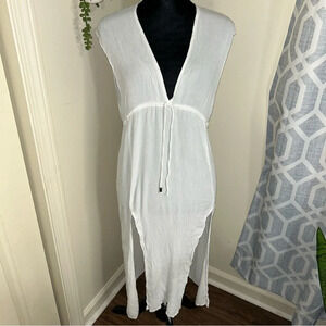 Kona Sol Women's Tie-Front Midi Cover Up Dress